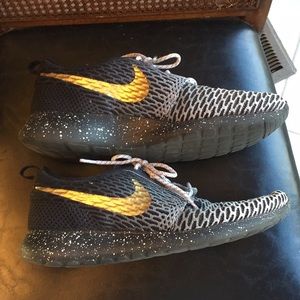 Black, Gray, and Gold Nikes